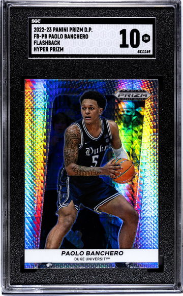 2022-23 Panini Prizm Draft Picks #FB-PB Paolo Banchero Flashback Hyper Prizm SGC 10