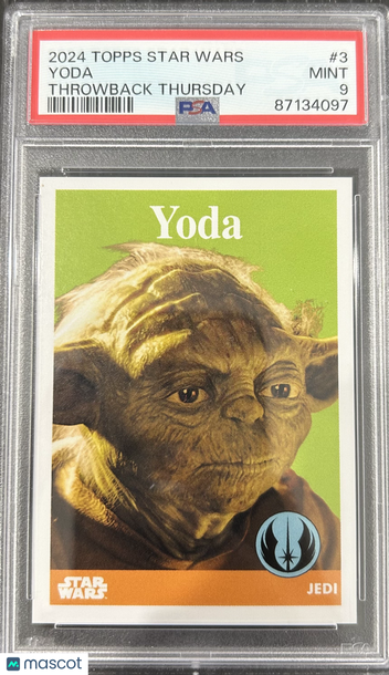 2024 Topps Star Wars Throwback Thursday Yoda #3 PSA 9