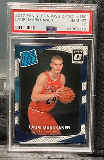 2017 Panini Donruss Optic Lauri Markkanen #159 Rc PSA 10