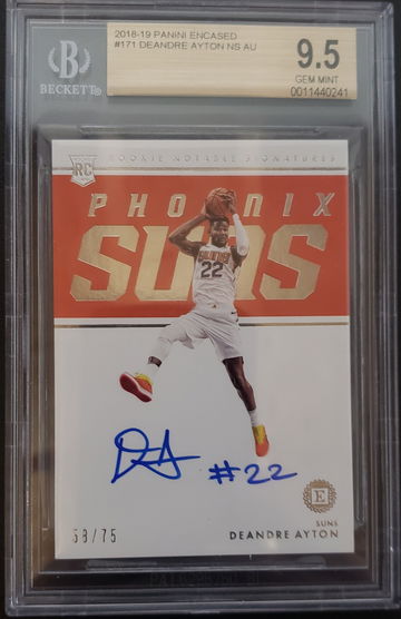 2018-19 Encased DeAndre Ayton Notable Signatures Auto RC #58/75 BGS 9.5/10 Auto