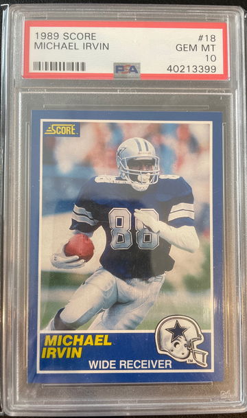1989 score Michael Irvin PSA 10
