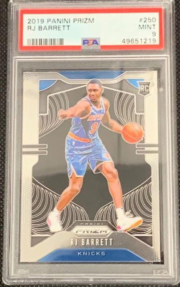 2019 Panini Prizm RJ Barrett Rookie PSA 9 Knicks 