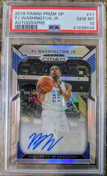 2019 PANINI PRIZM PJ Washington Jr. Autograph PSA 10 Rookie 