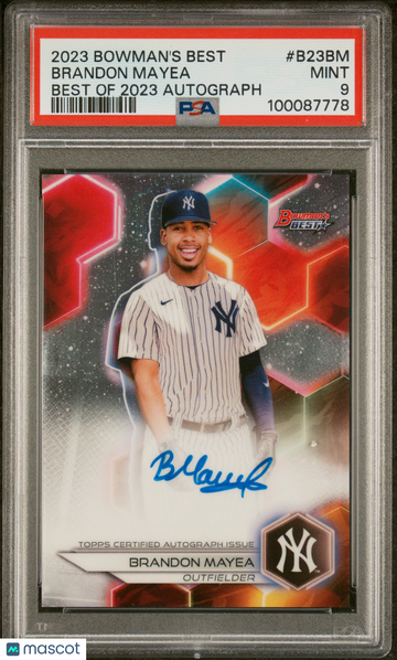 2023 Bowman's Best Best Of 2023 Autographs Brandon Mayea #B23BM PSA 9