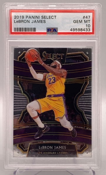LeBron James 2019 Select Concourse #47 PSA 10 GEM MINT NBA Cleveland Cavs