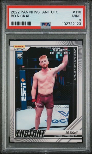 2022 Panini Instant UFC Bo Nickal #118 /2558 /1 PSA 9