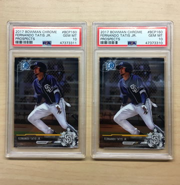 (2) Fernando Tatis Jr. 2017 Bowman Chrome Prospects Lot