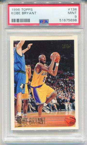 Kobe Bryant 1996-97 Topps Rookie RC #178 PSA 9 Mint