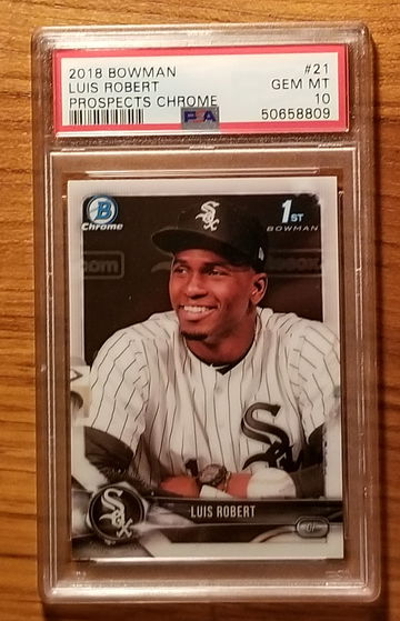 2018 bowman chrome luis robert #21 1st prospects  gem mint 10