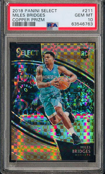 2018-19 Panini Select Miles Bridges Copper Prizm /60 PSA 10