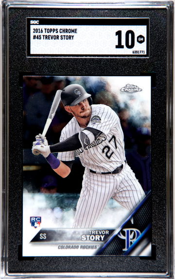 2016 Topps Chrome Trevor Story SGC 10