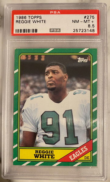 1986 Topps Reggie White PSA 8.5 Near-Mint - Mint + plus