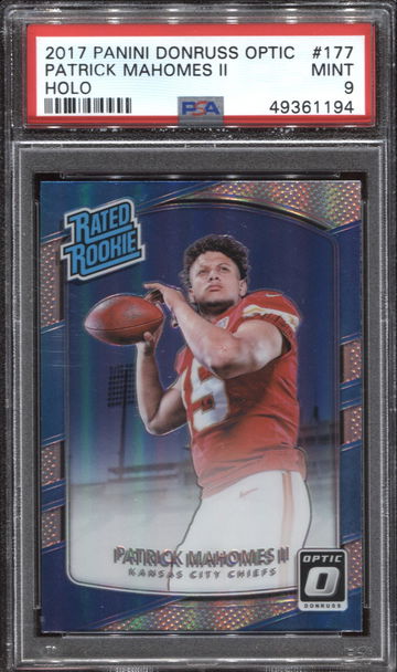 2017 Optic Patrick Mahomes Holo RC PSA 9