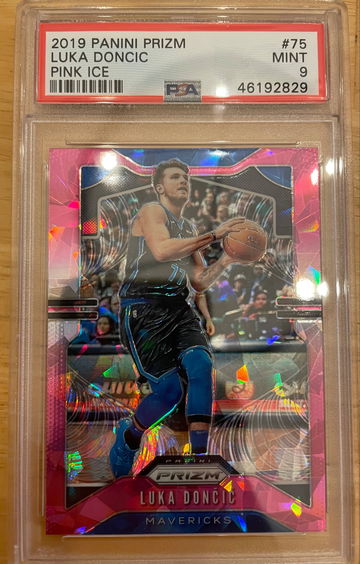 2019 Pink Ice Prizm Luka Doncic PSA 9