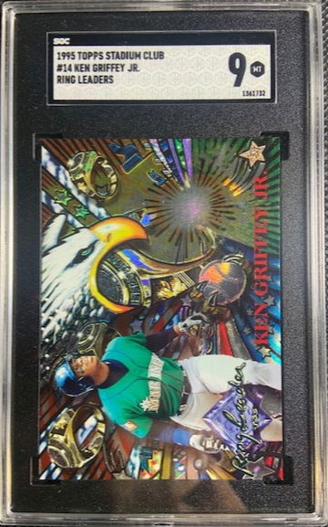1995 Topps Stadium Club #14 Ken Griffey Jr. Ring Leaders SGC 9 Mint