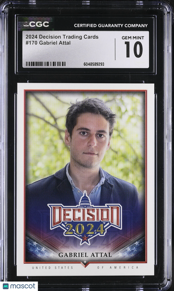 2024 Decision Trading Cards Gabriel Attal #170 CGC 10