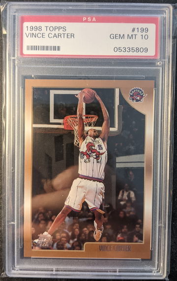 1998 Topps Vince Carter PSA 10