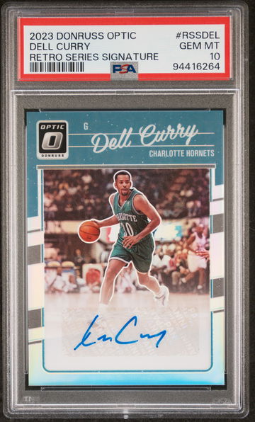 2023 Panini Donruss Optic Retro Series Signatures Dell Curry #RSSDEL PSA 10