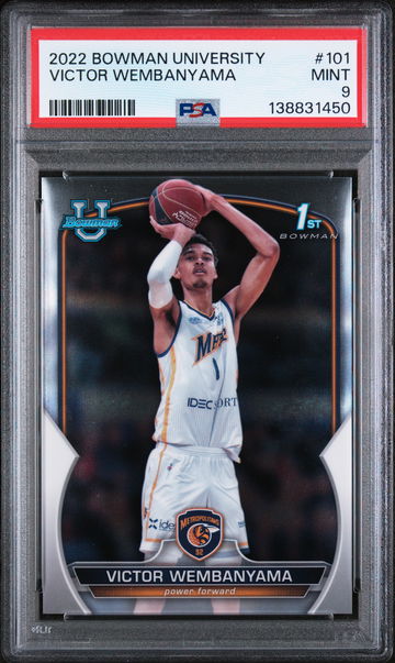 2022 Bowman Chrome University Victor Wembanyama #101 PSA 9