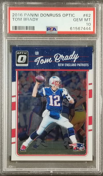 Tom Brady 2016 Donruss Optic #62 PSA 10 Gem Mint