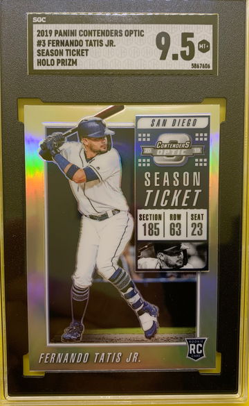 2019 Panini Contenders Optic Silver Holo Prizm Fernando Tatis Jr. RC - SGC Mint MT+