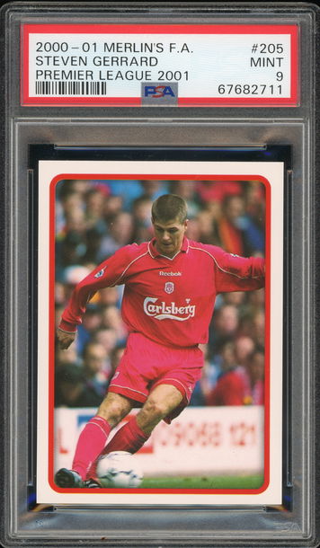 2000-2001 Merlin's Premier League Steven Gerrard #205 PSA 9 POP 1 None Higher