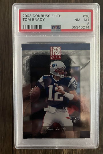 2002 Donruss Elite Brady PSA 8