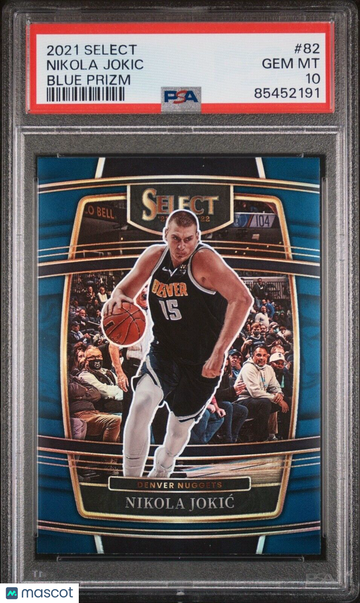 2022 Panini Select Nikola Jokić #82 Blue Prizm PSA 10