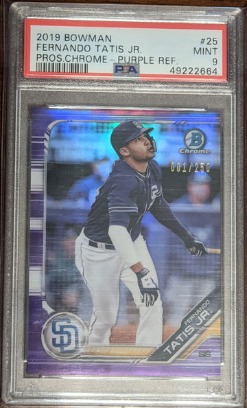 2019 Bowman Chrome Purple Refractor Fernando Tatis Jr. PSA 9 001/250