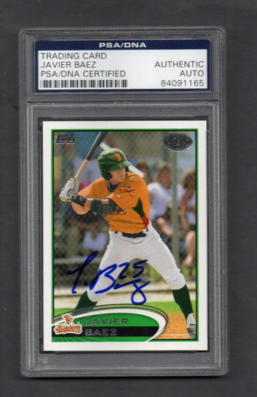 Javier Baez Signed Autographed 2012 Pro Debut #162 RC PSA DNA COA