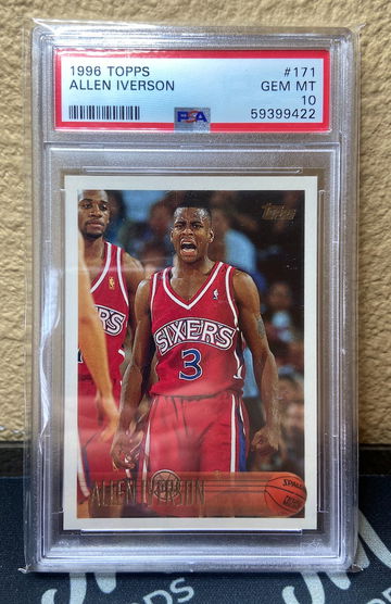 1996 Topps Allen Iverson PSA 10 RC #171