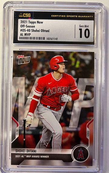 Shohei Ohtani 2021 Topps Now OS-40 AL MVP CSG 10
