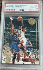 1994 Upper Deck UD SP Championship He's Back Returns March 19, 1995 41 Michael Jordan Chicago Bulls PSA 10 Gem Mint 