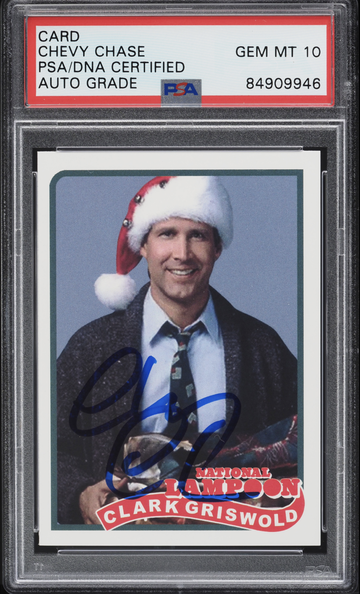 Chevy Chase Christmas Vacation Card AUTO PSA/DNA 10