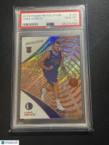 2018 Panini Revolution Luka Doncic #128 PSA 10 Rookie RC Dallas Mavericks