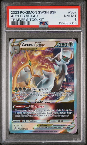 2023 Pokémon SWSH Promo Arceus #SWSH307 VSTAR PSA 8