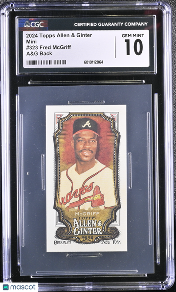 2024 Topps Allen & Ginter Fred McGriff #323 A&G Back Mini CGC 10
