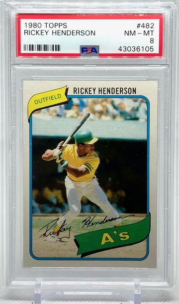 1980 Topps Rickey Henderson NM-MT PSA 8 Rookie RC