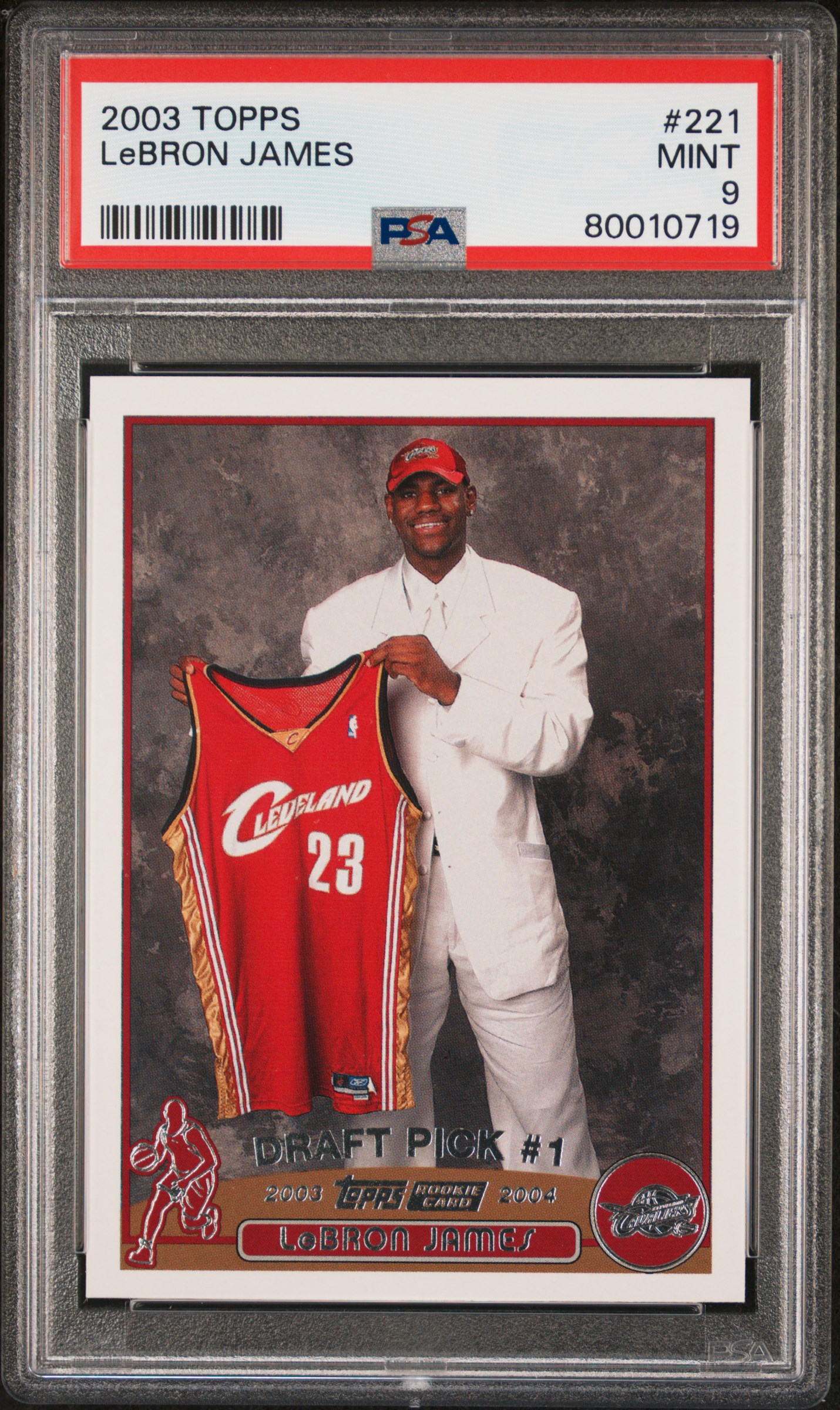 2003 Topps LeBron James #221 Rookie PSA 9