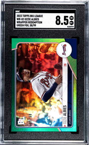 2023 Topps Big League #WR-82 Ozzie Albies Wrapper Redemption /99 SGC 8.5