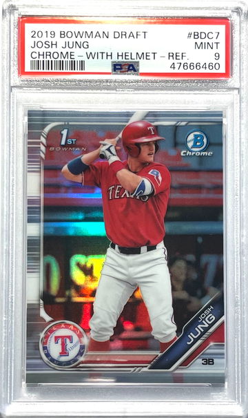 Josh Jung 2019 Bowman Draft Chrome Refractor PSA9 MINT