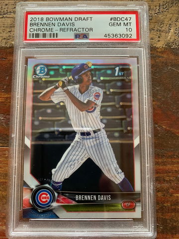 2018 Bowman Draft Brennen Davis Chrome Refractor PSA 10 BDC47 