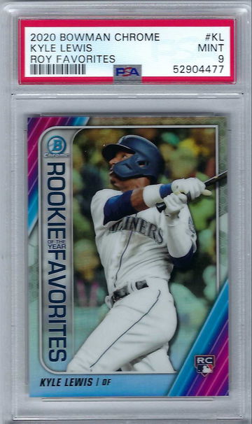 2020 Bowman Chrome Rookie of the Year Favorites Kyle Lewis #KL RC *PSA 9* Seattle Mariners