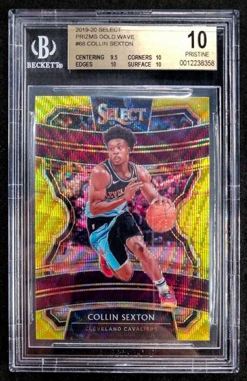 POP 1 BGS 10 Collin Sexton 2019-20 Select Prizms Gold Wave #68 - DHL Express Air 5-6 Days with Tracking from Overseas