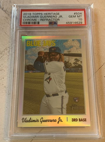 2019 Topps Heritage Vladimir Guerrero Jr. Refractor #/569 RC PSA 10