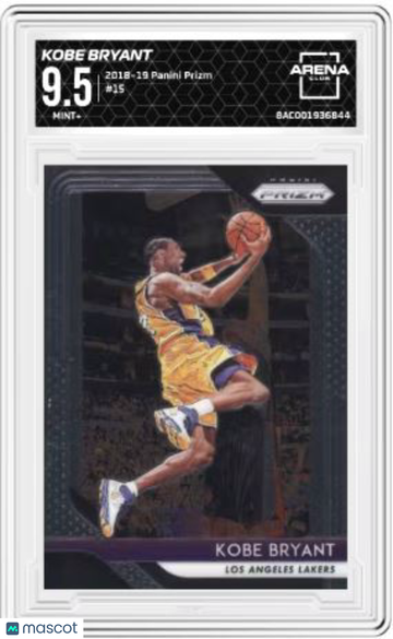2018-19 Panini Prizm Kobe Bryant #15 Arena Club 9.5