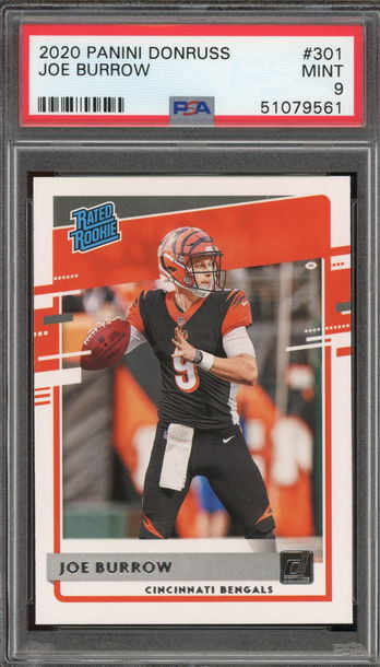 2020 Panini Donruss Joe Burrow Rookie PSA 9