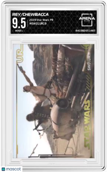 2023 Star Wars PR Rey #SW01-UR19 Arena Club 9.5