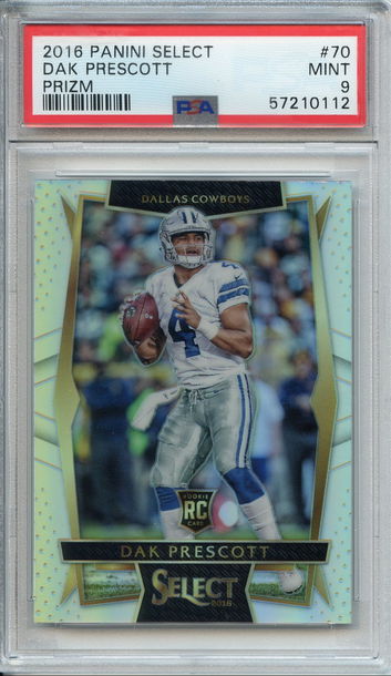 Dak Prescott 2016 Select Silver Prizm Rookie PSA 9 Cowboys