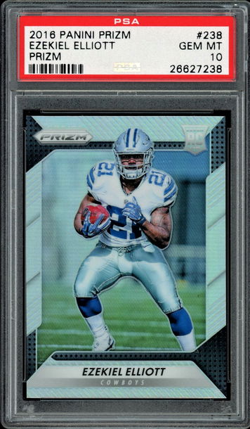 2016 Panini Prizm  #238  Ezekiel Elliott  RC  PSA 10  Cowboys